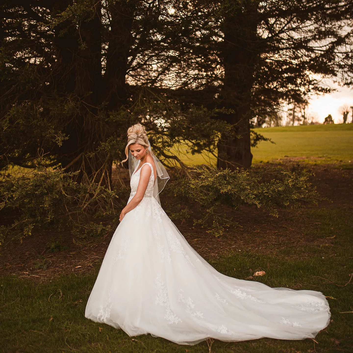 white wedding dress