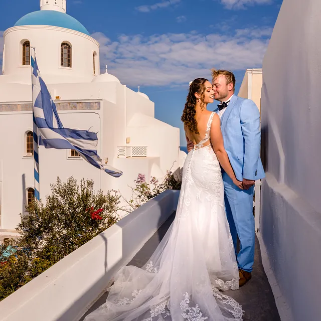 Beautiful white bridal gown