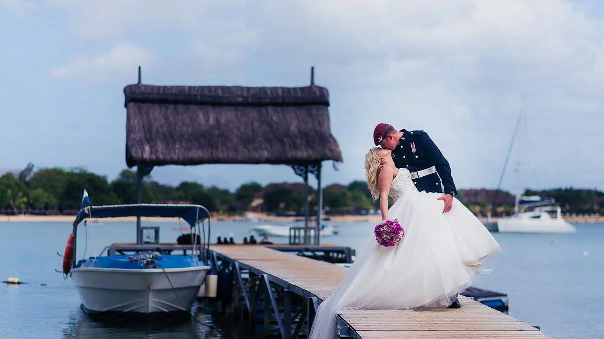 A couple on a pier