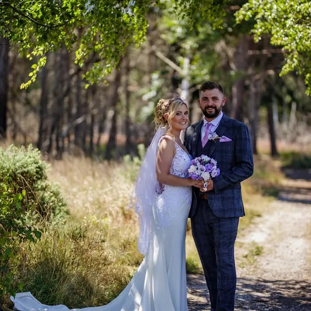 Beautiful white bridal gown